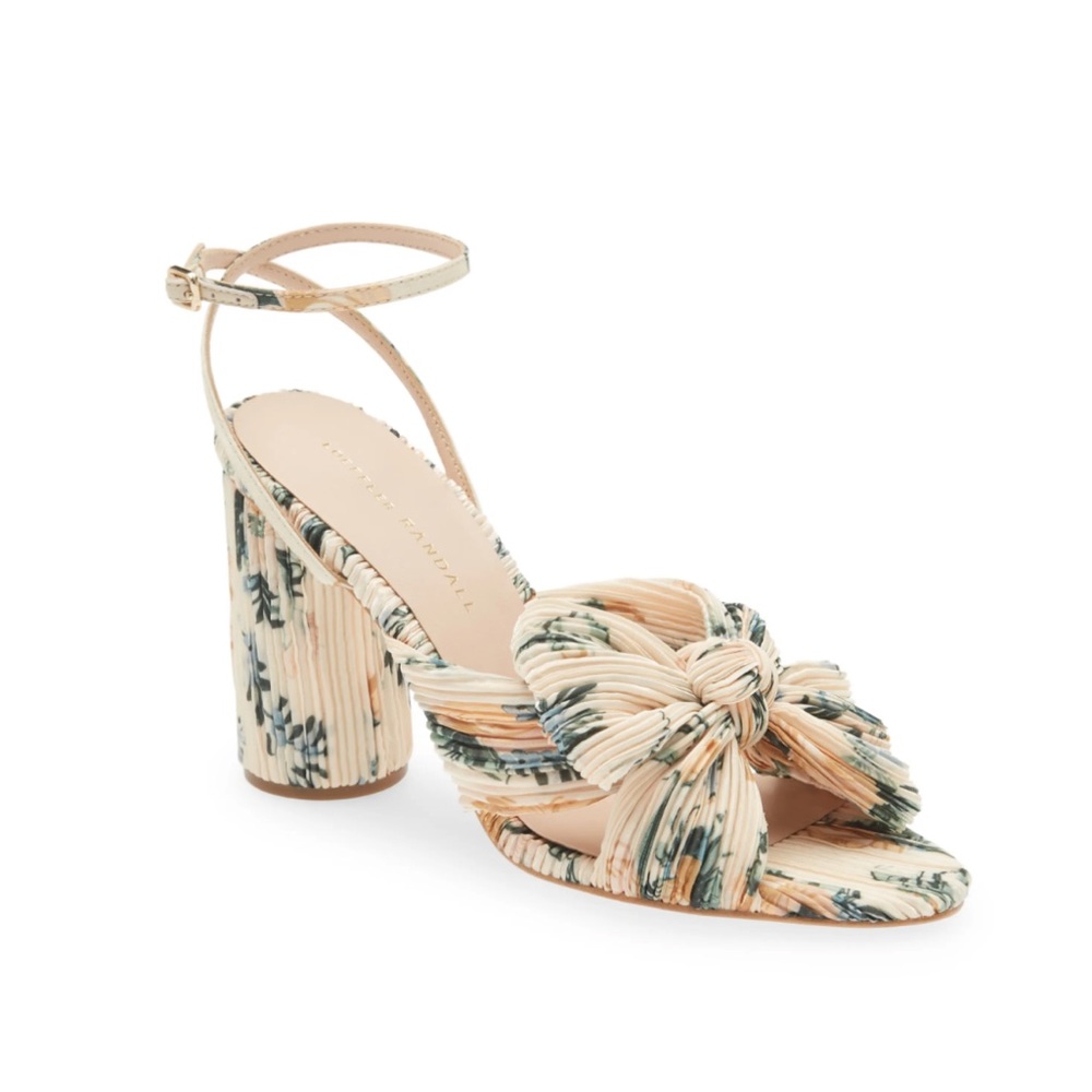Loeffler Randal Nova knotted bow heel sandal